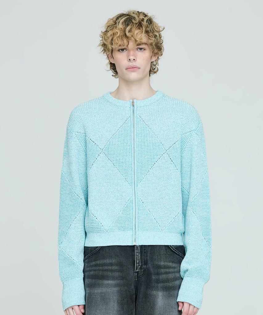 Instantfunk Men'S Zip-Up Cardigan - Mint