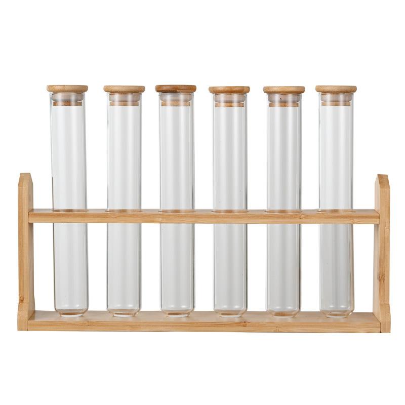 Glass test tube display, tea storage, transparent sealed jar, coffee beans, milk tea shop, restaurant bar supplies, sealed bottle