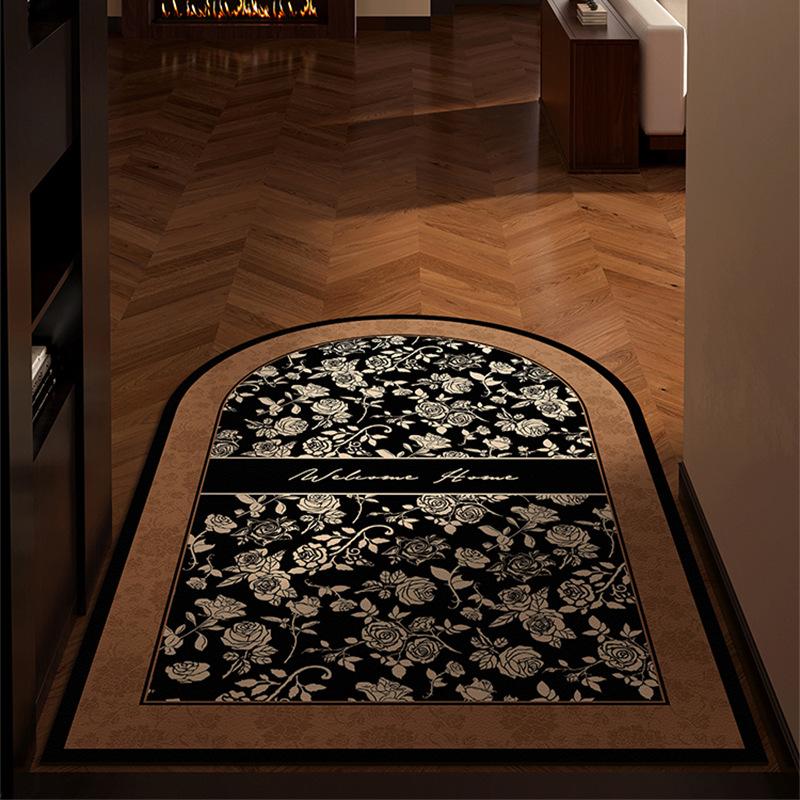 Middle Ancient Style Entrance Door Mat Dirt Resistant PVC Door Leather Carpet Floor Mat