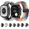 Nylon Braided Band For Apple Watch Series Ultra 3 2 1 49mm 11 10 46mm 42mm 9 8 7 45mm 41mm Magnetic Strap iWatch 6 5 SE 44/40mm Belt