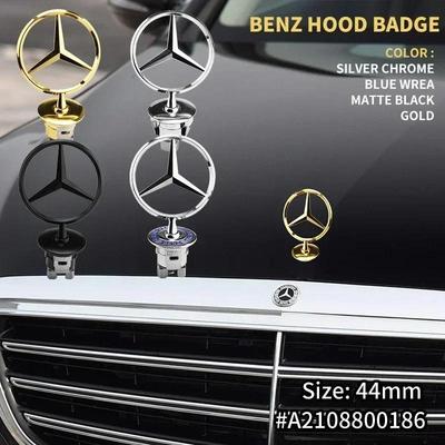 Star Bonnet - Badge for Car Hood Front Chrome Logo Hood Marking for Mercedes Benz C/E/S-Class W163 W204 W211 W210 W220 W124 W140