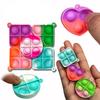Toys Toys Toys 15PCS Pop Fidget Mini Pop Keychains Toddler Fidgets Pack Sensory Bulk Packs Reduce Pressure Party Favors Gifts