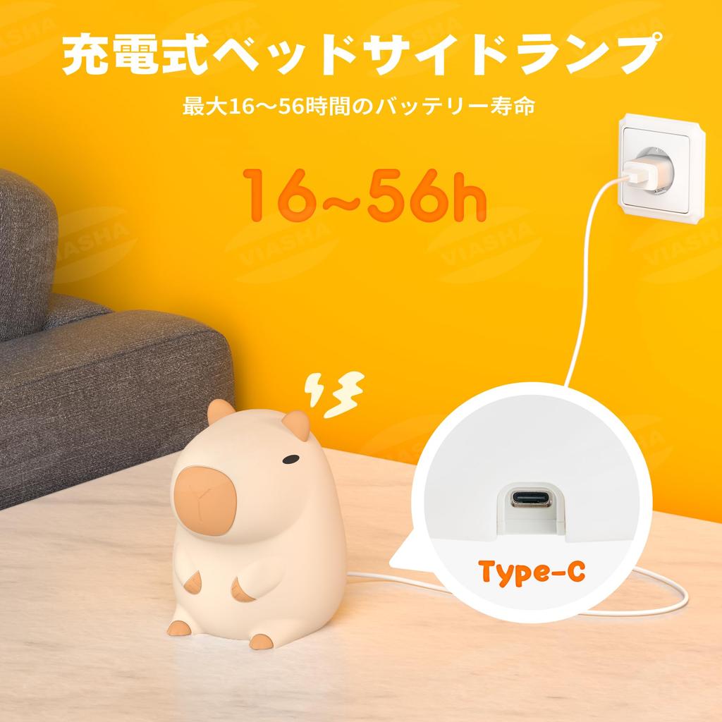 VIASHA Night Light for Cute Animal Rechargeable Breastfeeding Light with Dimming and Timer Perfect for Baby Birthday and Hinamatsuri Gifts Kids,