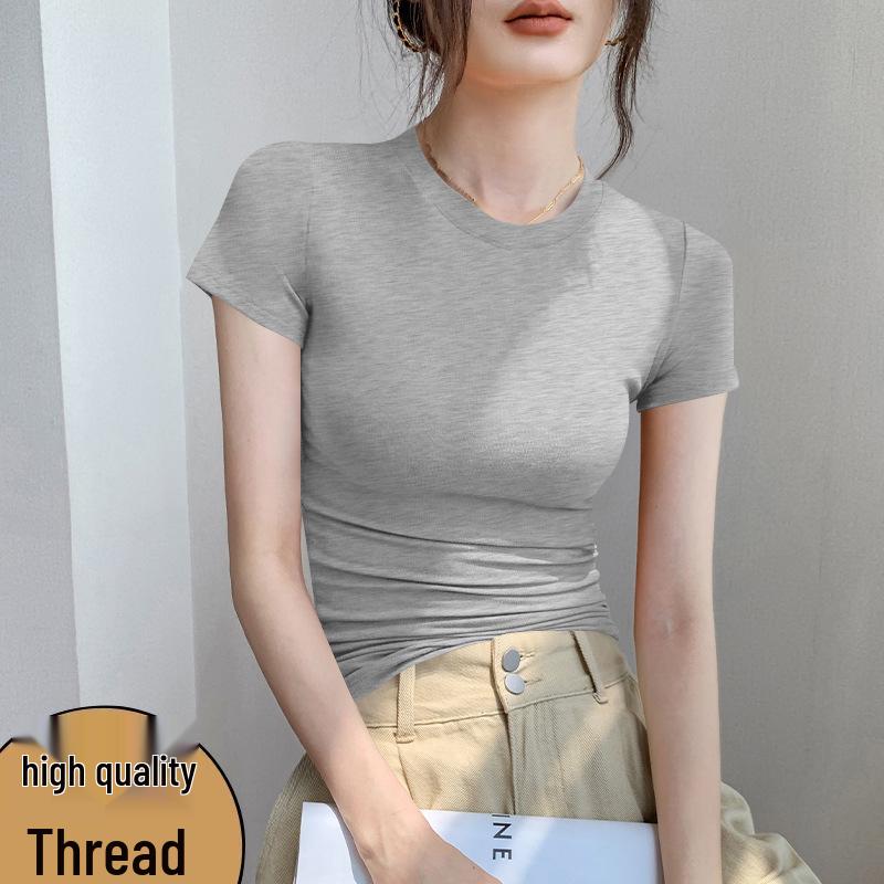 Versatile Women s Elegant French-Korean Style Breathable Short-Sleeve Top 3XL (140-155 lbs recommended)