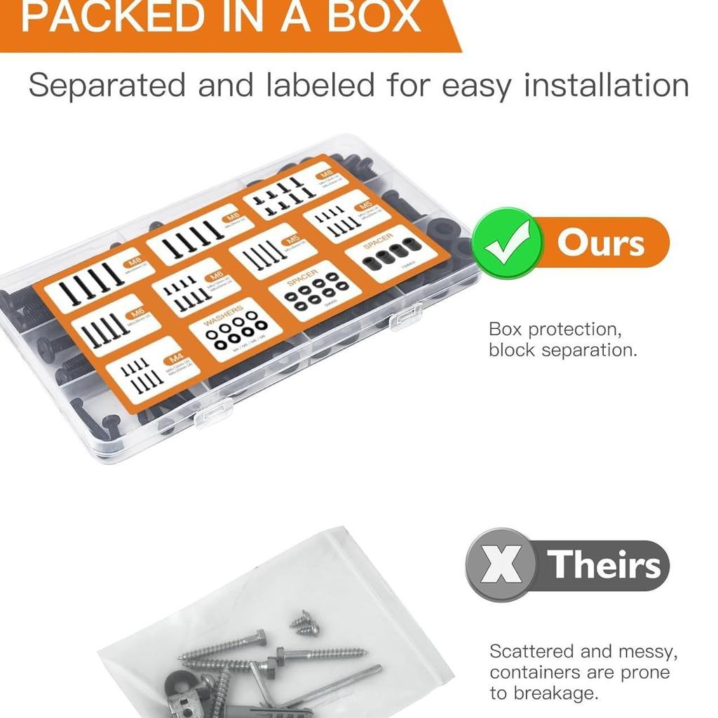 68Stk92Stk TV-Wandmontage Spezialschraubensatz M4M5M8 TV-Hängerschraube