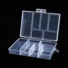 Kompakter 6-Fächer-Organizer aus transparentem Kunststoff für Elektronik, Schmuck, Perlen