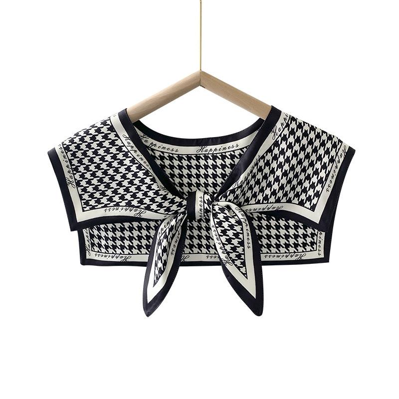 Shawl Summer Exterior Decoration Women'S Silk Scarf Spring And Autumn Thin Fashion Fake Collar Shirt Versatile Sunscreen Shawl