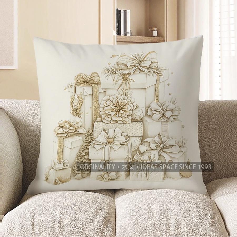 Home Decor Enchanted Deer Head Art Pillow Cover Pattern Cushion Cover Suitable For Sofa Bedroom Car Pillow Cover