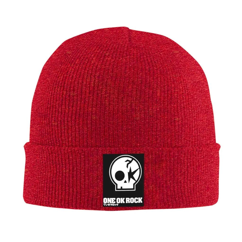 One Ok Rock Tulisan Japan  Warm Knitted Cap Hip Hop Bonnet Hat Autumn Winter Outdoor Beanies Hats for Unisex Adult