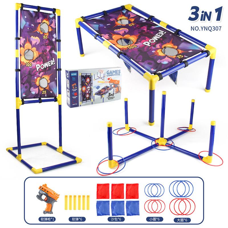 

Поставка Детская Игра в Бросание 3-в-1 Бросание Мешка с Песком Кольцо Детская Уличная Сенсорная Интеграция Спортивная Игрушка