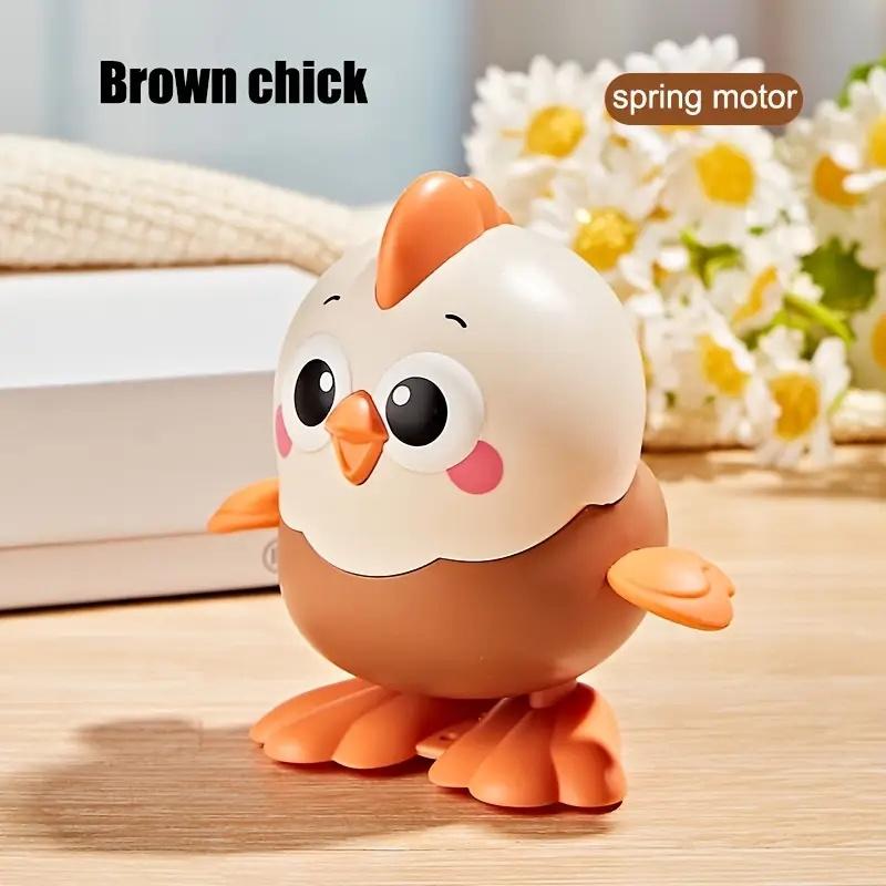 1Pc Clockwork Chicken Jumping Toy Manual U Winding Jumping Doll Youngsters's Puzzle Animal Model Crawling Funny Toy Party Gift