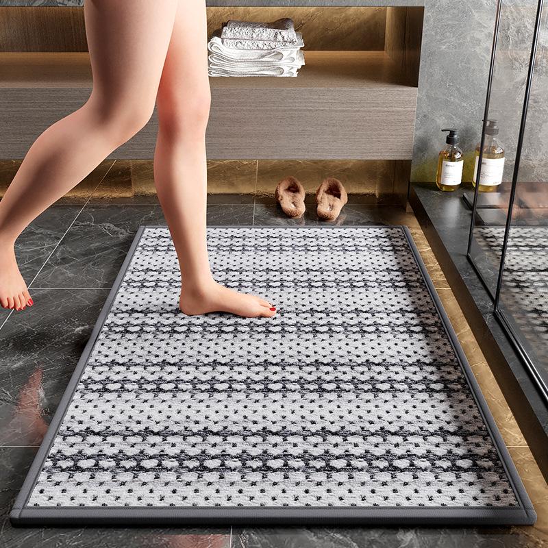 

Chenille Bathroom Mat Fast Dry Non Slip Shower Rug Soft Absorbent Bath Mat Washable Toilet Door Floor Mat Home Decor 40x60cm