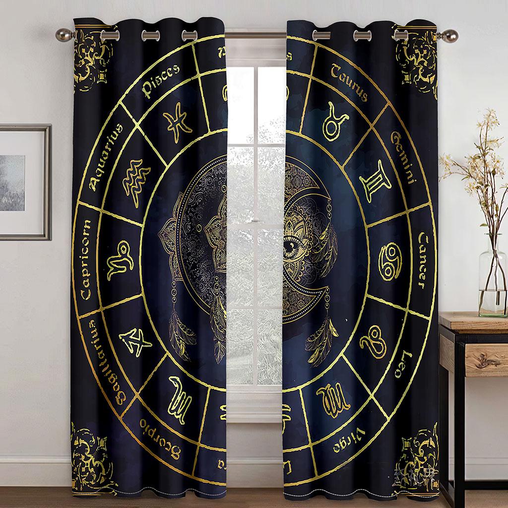 Dreamcatcher Printed Woven Curtains Two Independent Curtains On The Left and Right Blackout Curtains for Bedrooms