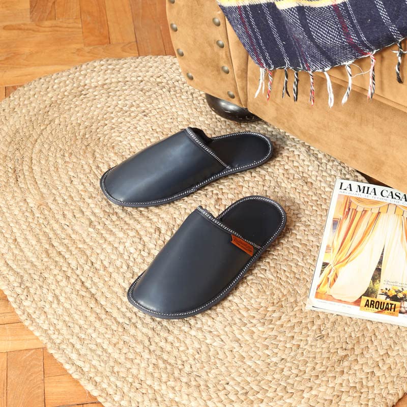 Dulton Room Shoes PU Slippers EV Navy Comfortable to wear Comes with storage bag Indoor slippers Height 100 x Width 130 x Depth 300mm Men's