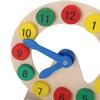 Baby Children Wooden Clock Toy Kids Number Time Early Learning Gift for Little Boys Girls