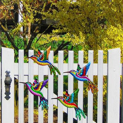 Metal Hummingbird Wall Art Decor Outdoor Hanging Decor Ornaments