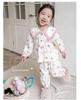 Mori Style Girl's Pajamas: Early Autumn 2025 Lace Peter Pan Collar Set