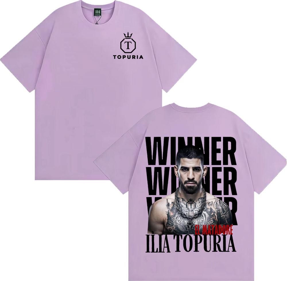 Winner El Matador Ilia Topuria Vintage Tshirt Unisexs Women Fashion Trending Hip Hop T Shirts Cotton Comfort High Quality T Shirt
