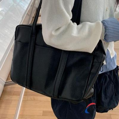 Офісна шкіряна велика сумка через плече (3 кольори)