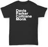 Evangel XINFUN Jazz Players Namen T-Shirt Miles Davis Monk Vinyl PARKERCOLTRANESUN RASOUL Schwarz