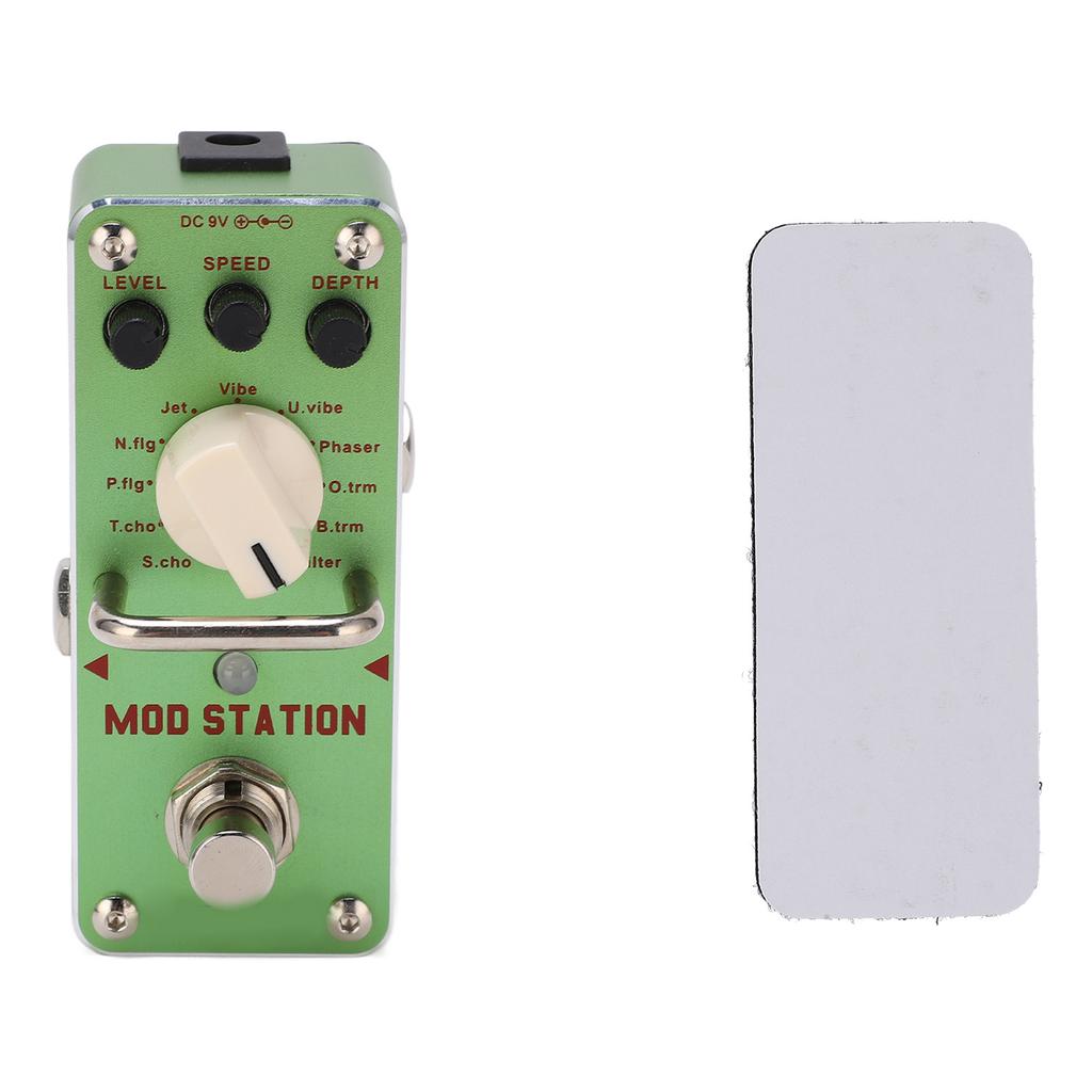 Gitarreneffektpedal MOD STATION 11 Effekte Modulation Ensemble mit Metallgehäuse Grün