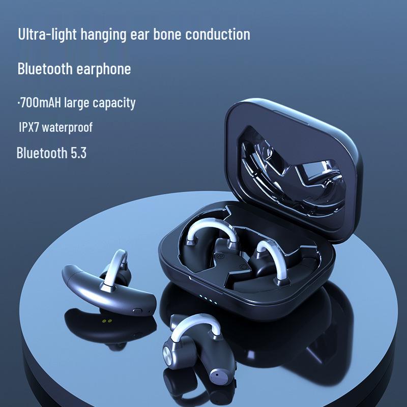 New TWS Wireless Bone Conduction Bluetooth Earphones with Long Battery Life & Charging Case