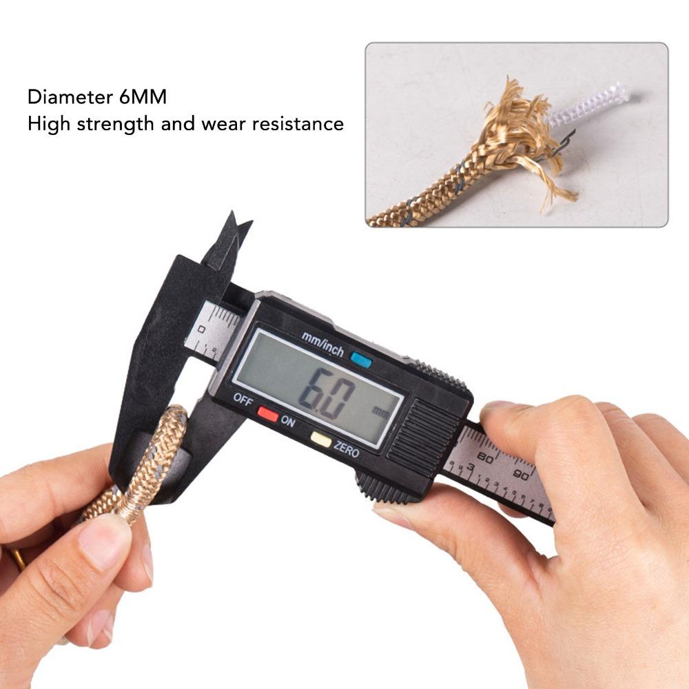 6mm Diameter Camping Guyline Cord PP Windproof Camping Rope Bold Reflective Tent Rope  Camping