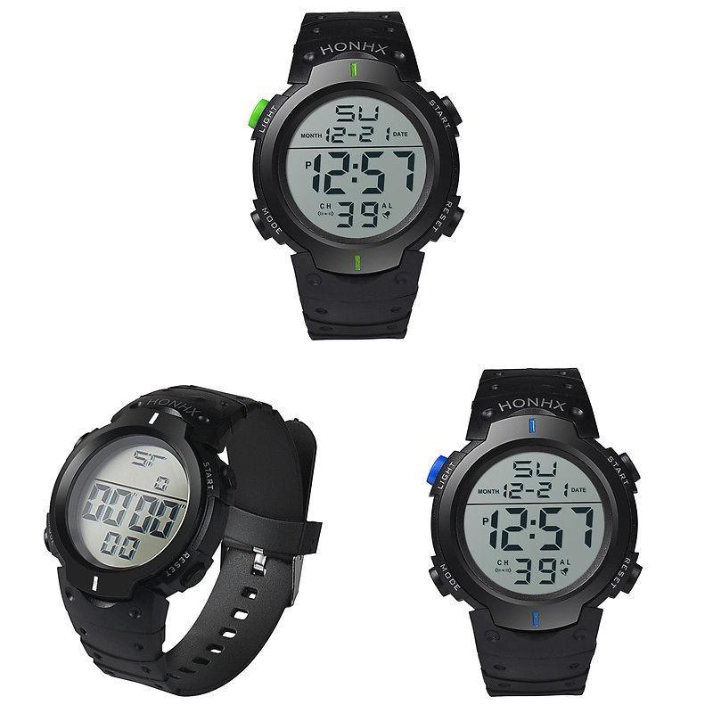 Stilvolle Honhx Elektronikuhr für Studenten mit großem 50-mm-Display und Weltzeitfunktion