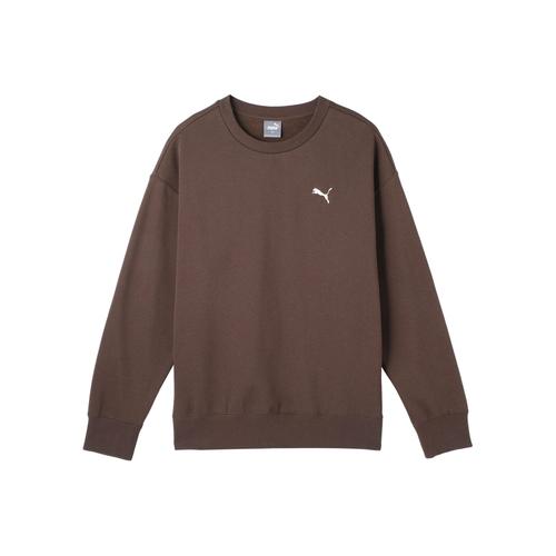 Puma Повседневная свободная флисовая толстовка унисекс, коричневая EU S