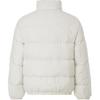 Korean Style Logo Embroidered Comfortable Stand Collar Long Sleeve Zipper Down Jacket Men Outerwear Ivory LE2404DP01IV