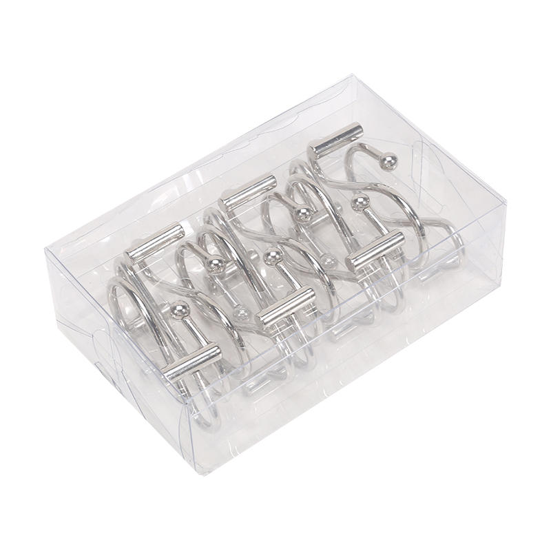 12Pcs Shower Curtain Hooks Rustproof Corrosion Resistant Strong Load-bearing Curtain Rings S-Shaped Electroplated Curtain Hooks