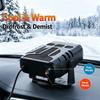 12V or 24V 2-in-1 Car Heater & Coolers, Car Windshield Heater Fan with Warm and Cool Operation, Adjustable Aiming Support and Attached Vehicle Power