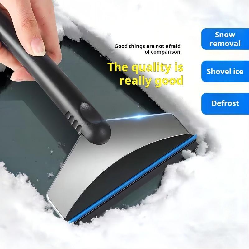 1pc Car Snow Shovel Winter Windshield Defrosting Ice Scraper Tool Stainless Steel Car Windshield Snow Remover Car Accessories