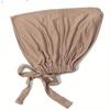 Modal Mercerized Cotton Elastic Drawstring Base Cap Solid Color Women's Hijab