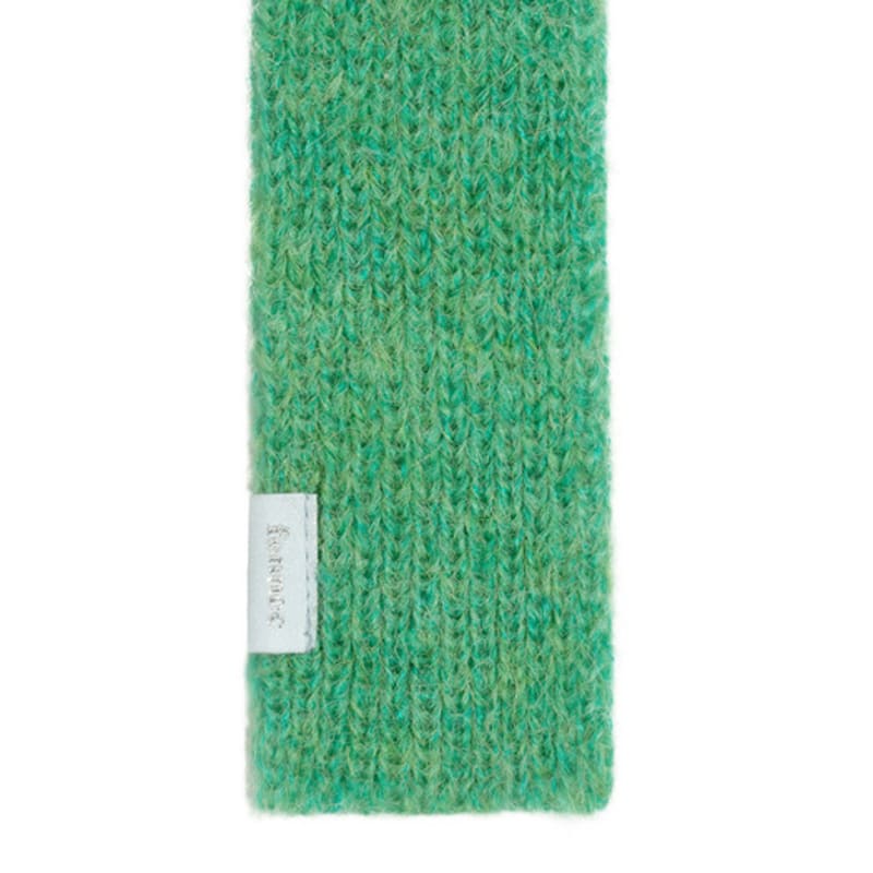 FENNEC BRUSH KNIT MUFFLER - APPLE GREEN