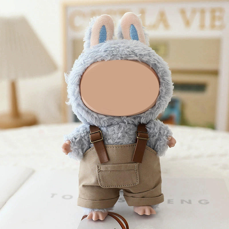 Labubu Doll Outfit Set - Trendy Hoodie And Pants For 17cm Plush Idol DIY Fashion Accessories