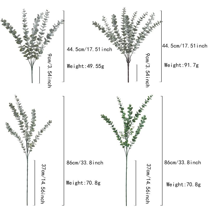 1Pcs Eucalyptus Stems Artificial Eucalyptus Leaves Green Plant Real Touch Flowers Eucalyptus for Home Wedding Bouquet Vase Decor