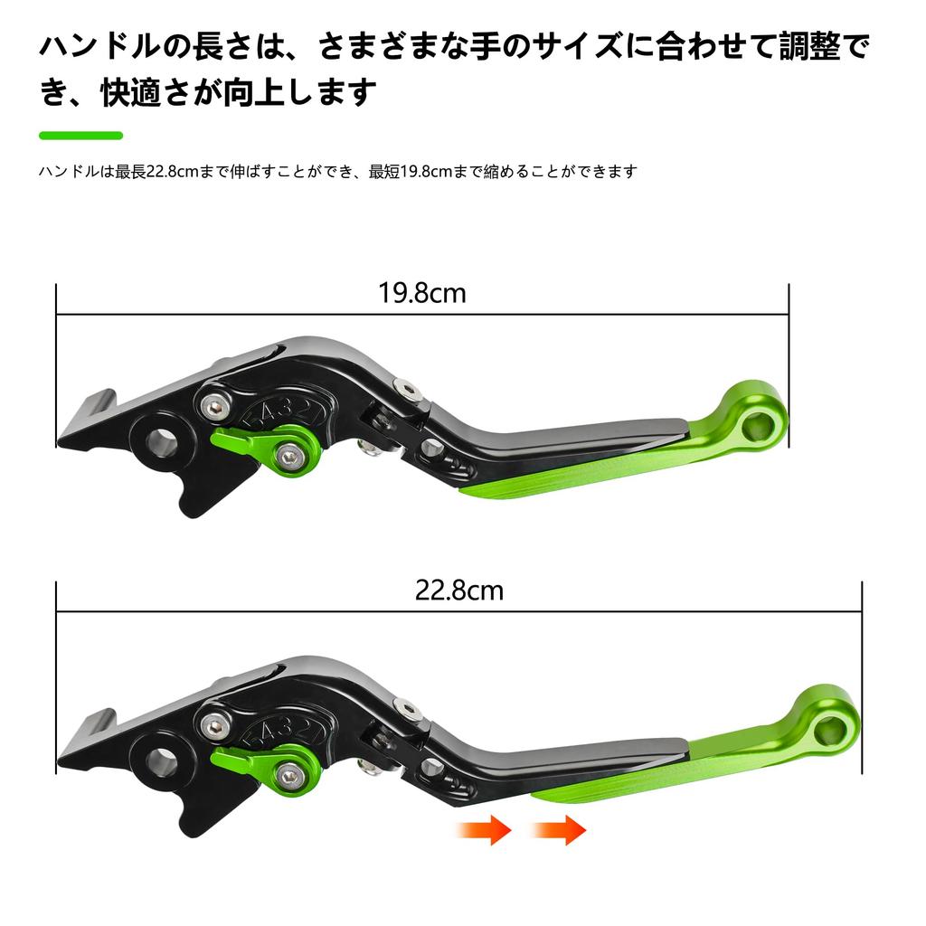 Motikvans Brake Levers Reversible CC110 CT125 Compatible Brake Levers 6 Levels Adjustable CNC Aluminum