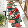 1Pcs Koi Fish & For Lotus Non-Slip Washable Area Rug Runner for Entryway, Living Room, Bedroom & Patio