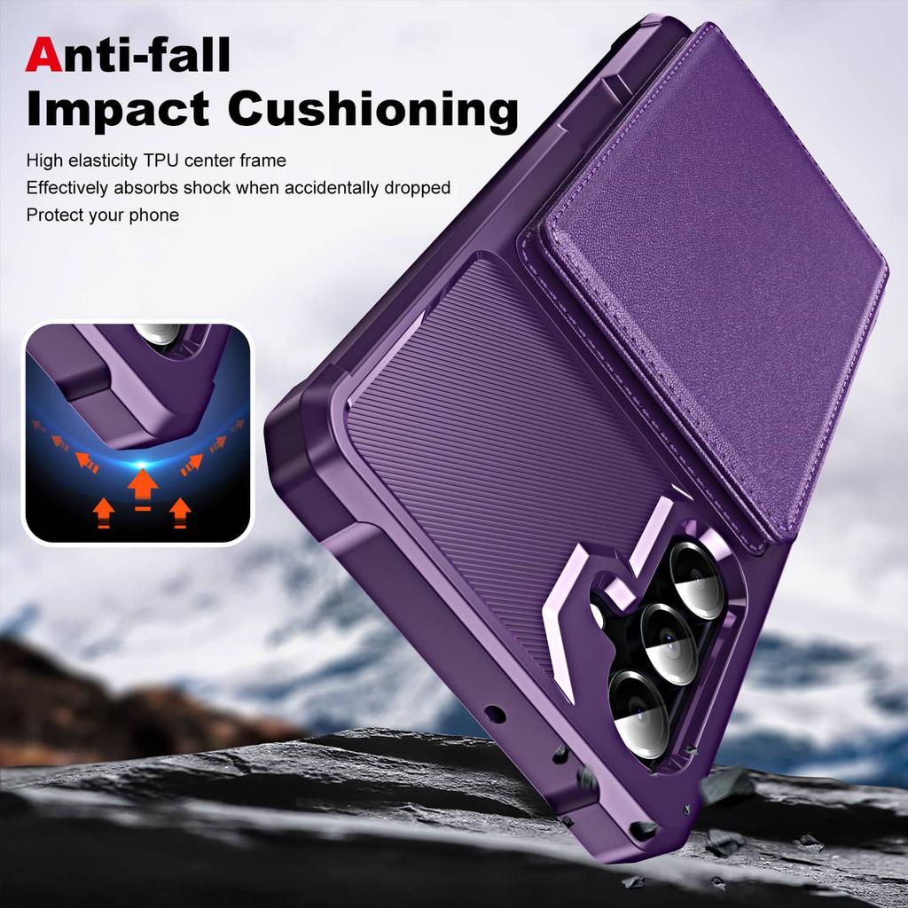 For Samsung Galaxy A17 A36 A26 A55 A25 A15 A05 A34 A73 A23 A12 Wallet Case with Card Slot, Folio Flip RFID Blocking with Stand