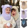 Thickened Kids Winter Hats Windproof Balaclavas Hats Scarf Set  Outdoor