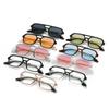 Ny koreansk versjon av firkantet innrammede solbriller Aviator twin beam personlighet samme type briller