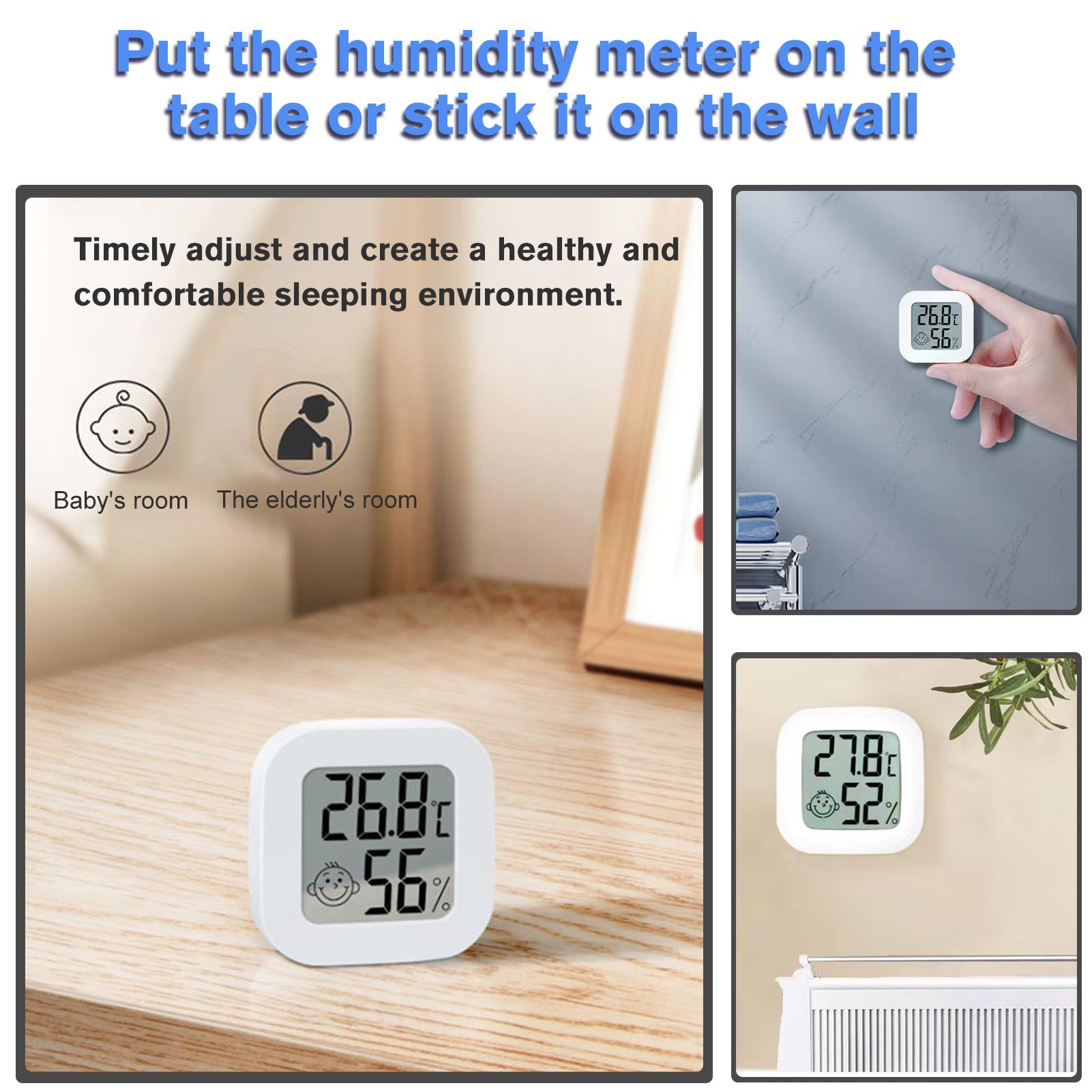 

Digital Hygrometer Thermometer Indoor Humidity Meter Mini Room Thermometer with Humidity and Temperature Monitor белый