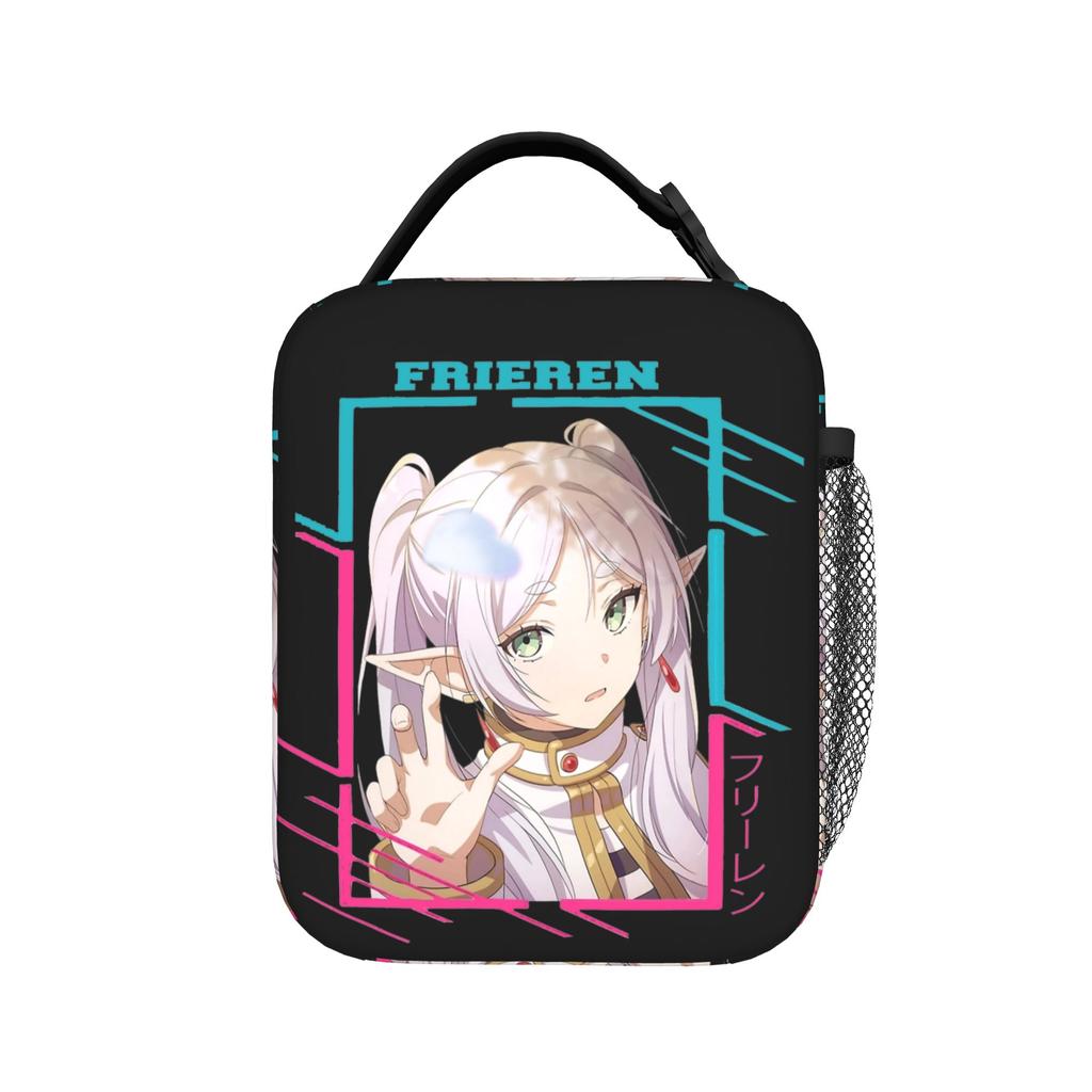 Frieren Himmel Insulated Lunch Bag High Capacity Sousou No Frieren Reusable Thermal Bag Tote Lunch Box Work Outdoor Food Bag
