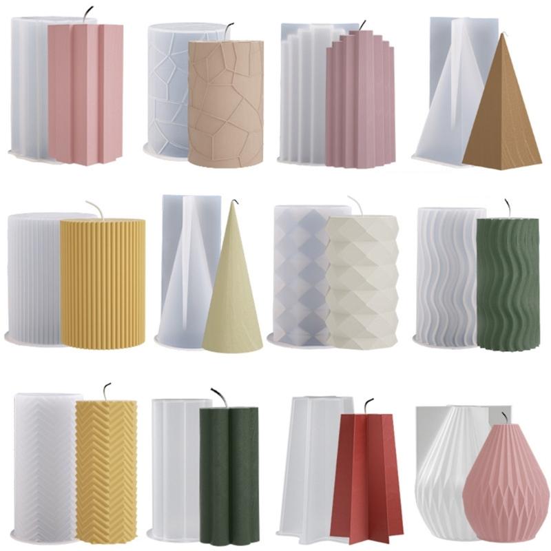 Cylinder Candle Silicone Mold for Candle Making,Aromatherapys Candle Resin Mould Cone Epoxy Resin Casting Mold for Soap