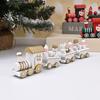 Christmas Wooden Train Merry Christmas Decorations for Home Tree Ornament Navidad Noel Kids Gift Happy New Year