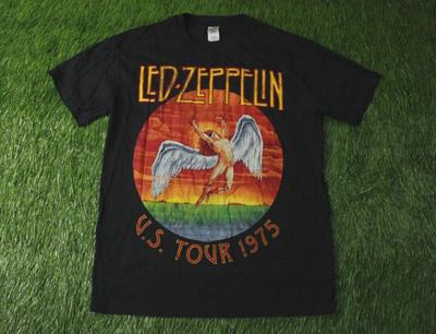 Vintage Style Led Zeppelin US Tour 1975 T-Shirt and Kids Shirt One Side Size S-4XL