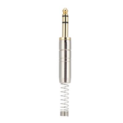 Stereo Audio Plug 6.35MM GoldPlated Welding Stereo DIY Audio Plug for Electric Guitar Cord