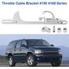 Throttle Cable Bracket 4150 4160 Series Throttle Brackets Billet Adjustable Aluminum (Silver)