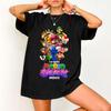 2026 New The Super Mario Galaxy Movie Unisex 100cotton Shirt There Are Childrens Sizes Summer Unisexs Fashion Harajuku Tshirt
